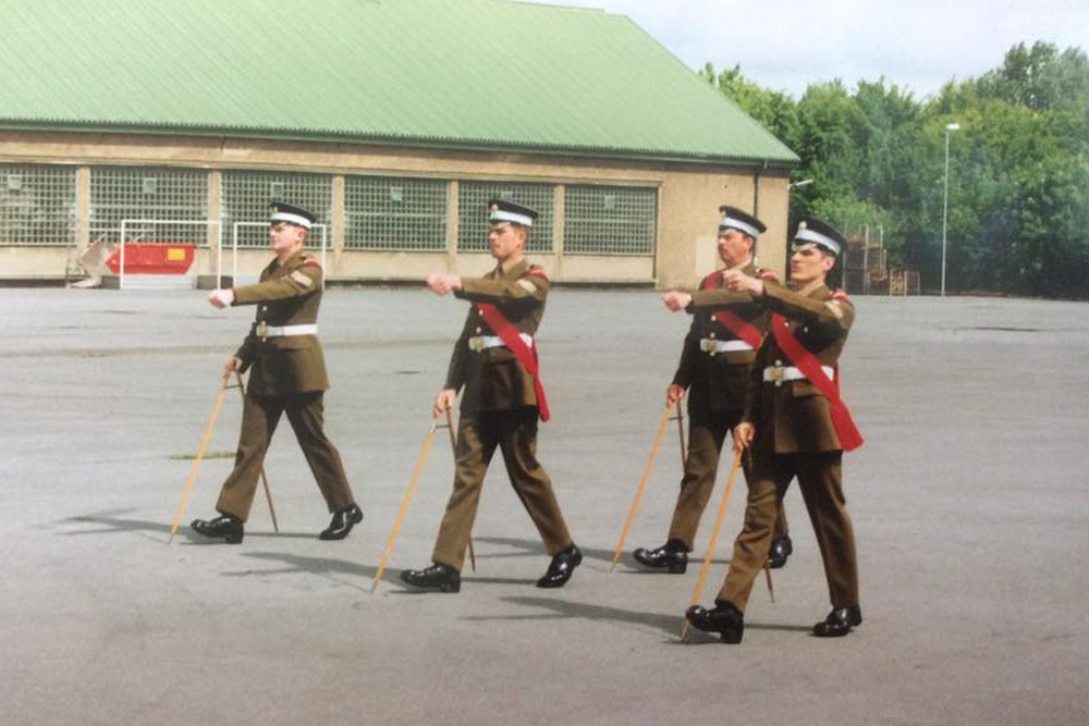Marschierende Soldaten